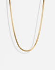 18k Gold Herringbone Chain Necklace