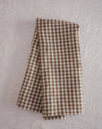 Tea Towel / Woven Mini Gingham Check in Tobacco