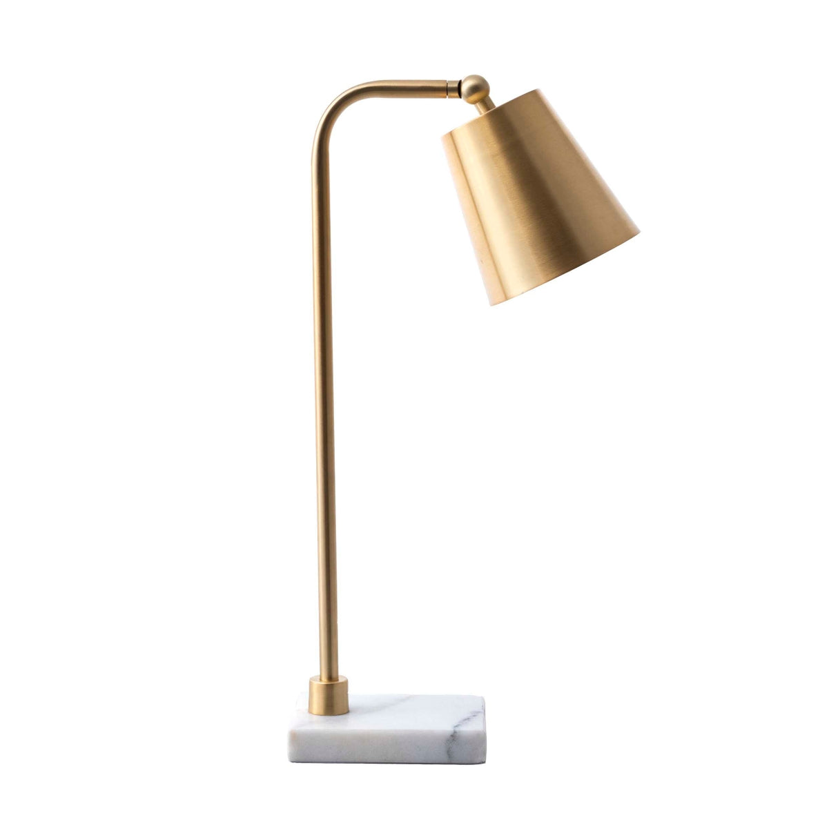 Lincoln 31&quot; Brass &amp; Marble Table Lamp