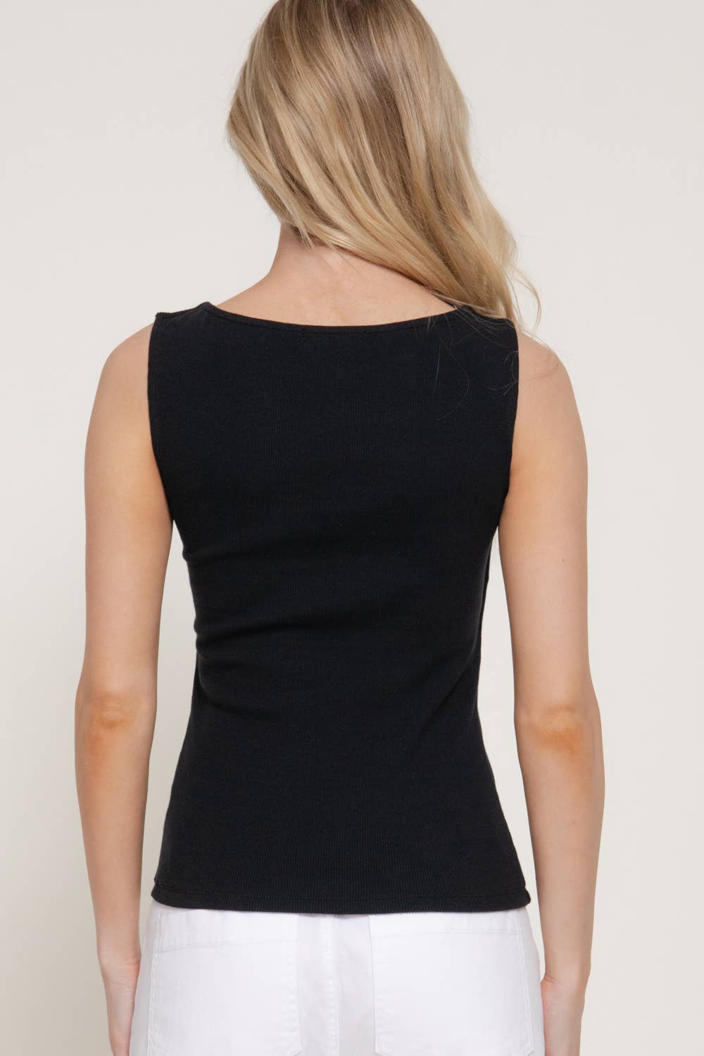 Pamela Sleeveless Boat Neck Top
