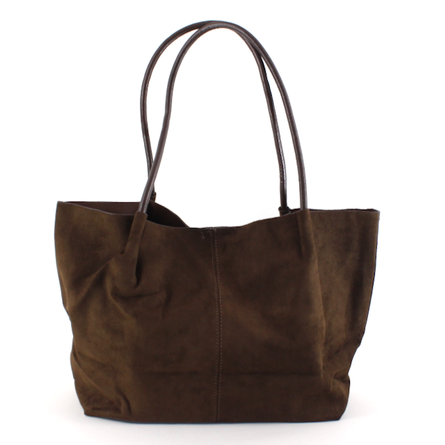 Suede-Like Microfiber Leather Tote w/Cosmetic Pouch