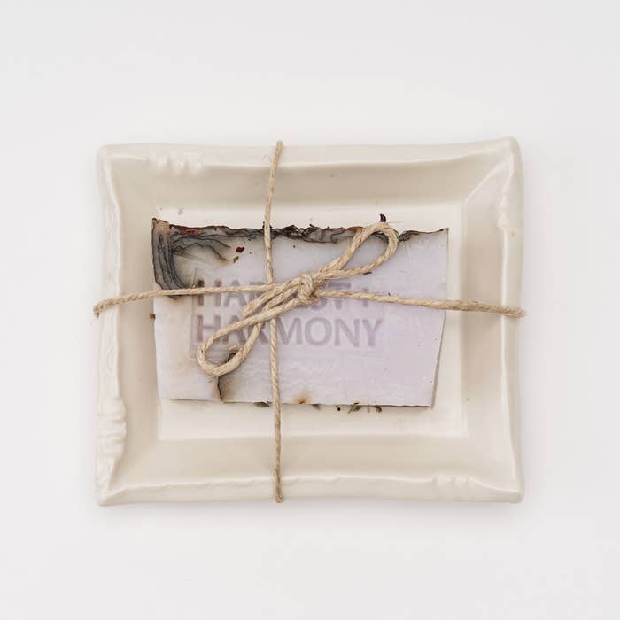 Rose Petal Goat Milk Soap w/ Dish - Cloth + Cabin
