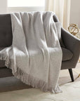 Gray Faux Mohair Throw 50" x 60"