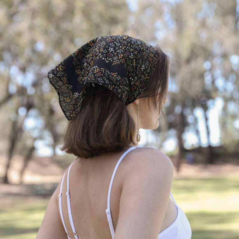 Vintage Floral Foliage Bandana Neckerchief - Cloth + Cabin