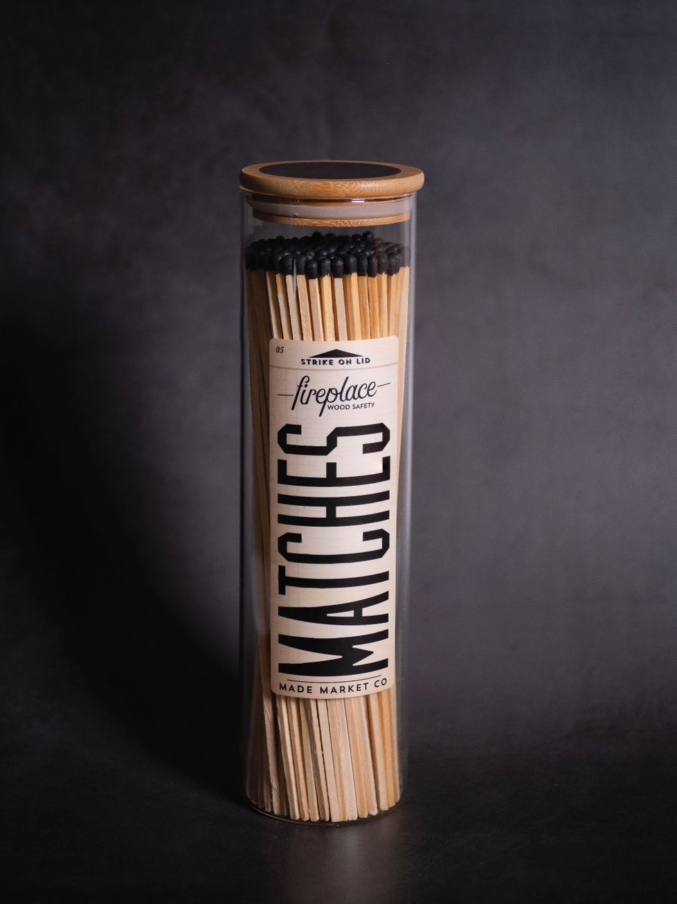 Fireplace vintage Apothecary Matches - Black
