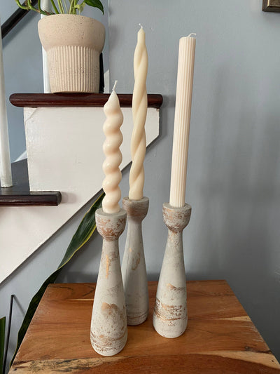 Candelabra 9" Taper Candle Holder - Cloth + Cabin