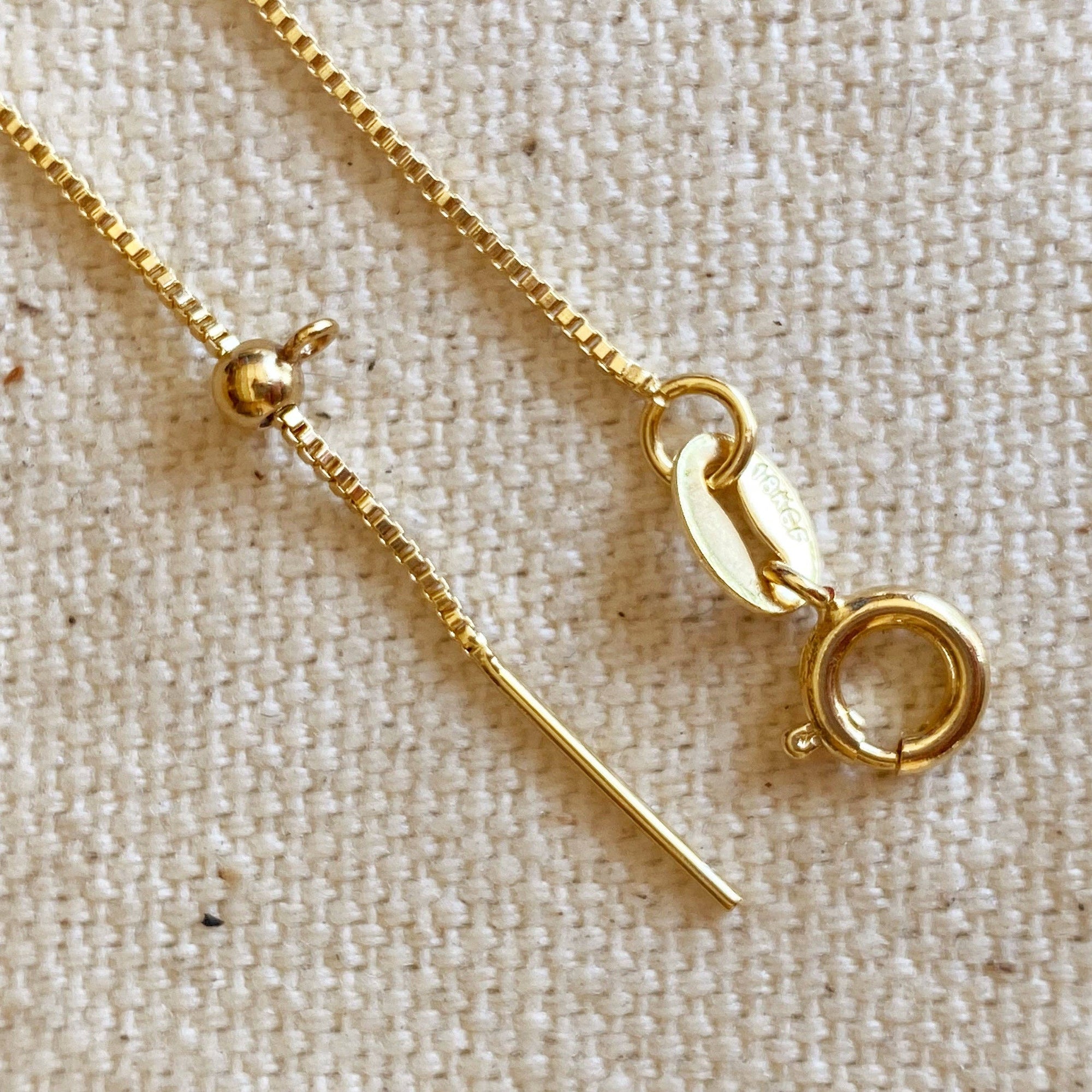 18k Gold Filled Adjustable Sizing Necklace