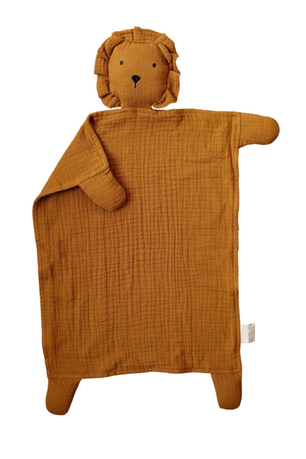 Toffee Lion Organic Cotton Muslin Lovey Blanket - Cloth + Cabin