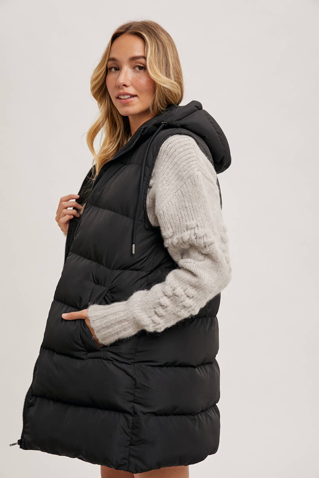 Longline Puffer Vest