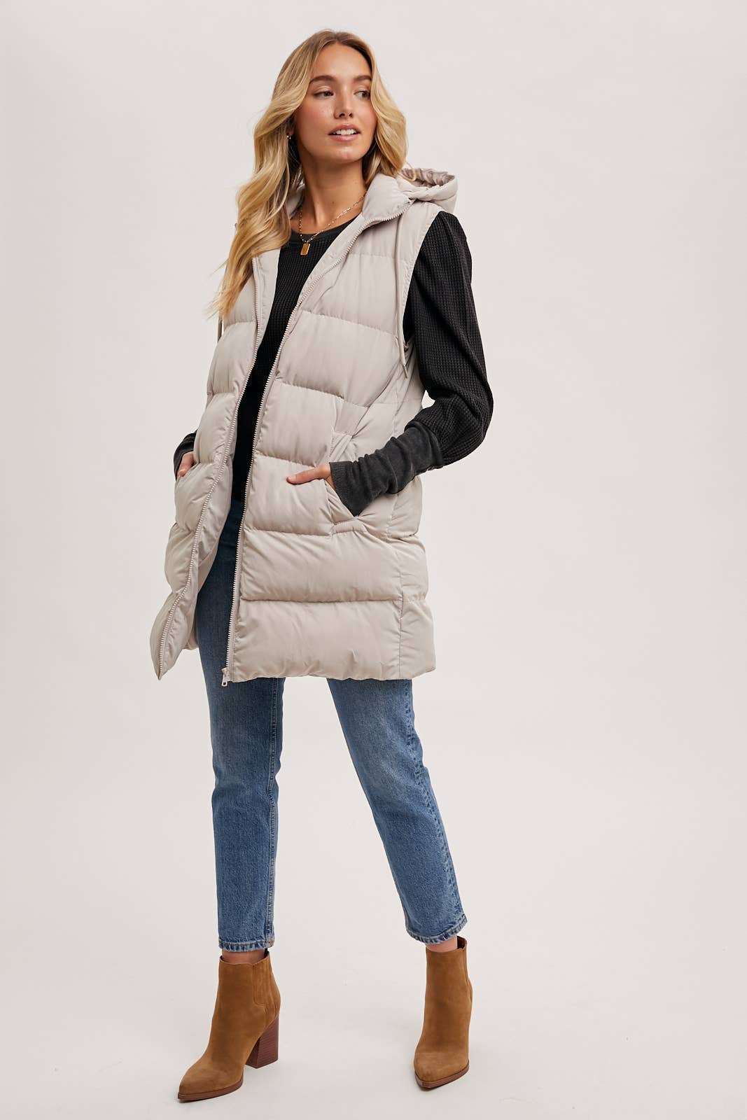 Longline Puffer Vest