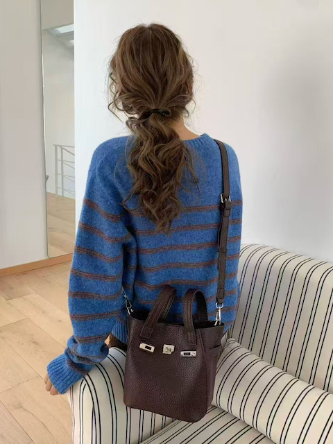 Dual-Carry Small Microfiber Leather Tote Bag