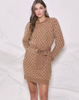 Audrey Belted Sweater Dress