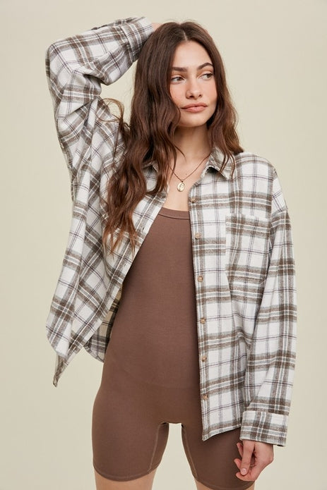 Justine Soft Plaid Flannel Shirt