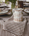 Tea Towel / Woven Mini Gingham Check in Tobacco