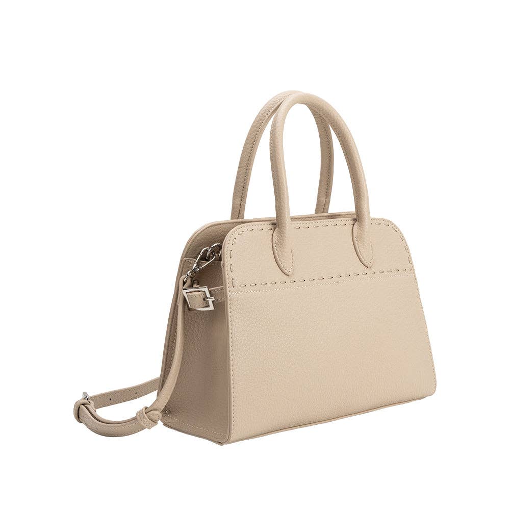 Marlo Bone Recycled Vegan Leather Crossbody Bag