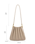 Carrie Ivory Pleated Vegan Shoulder Bag
