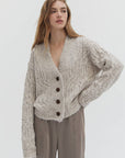 Tory Brushed Button Down Cardigan