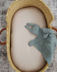 Organic Cotton Muslin Sage Bunny Lovey Blanket 