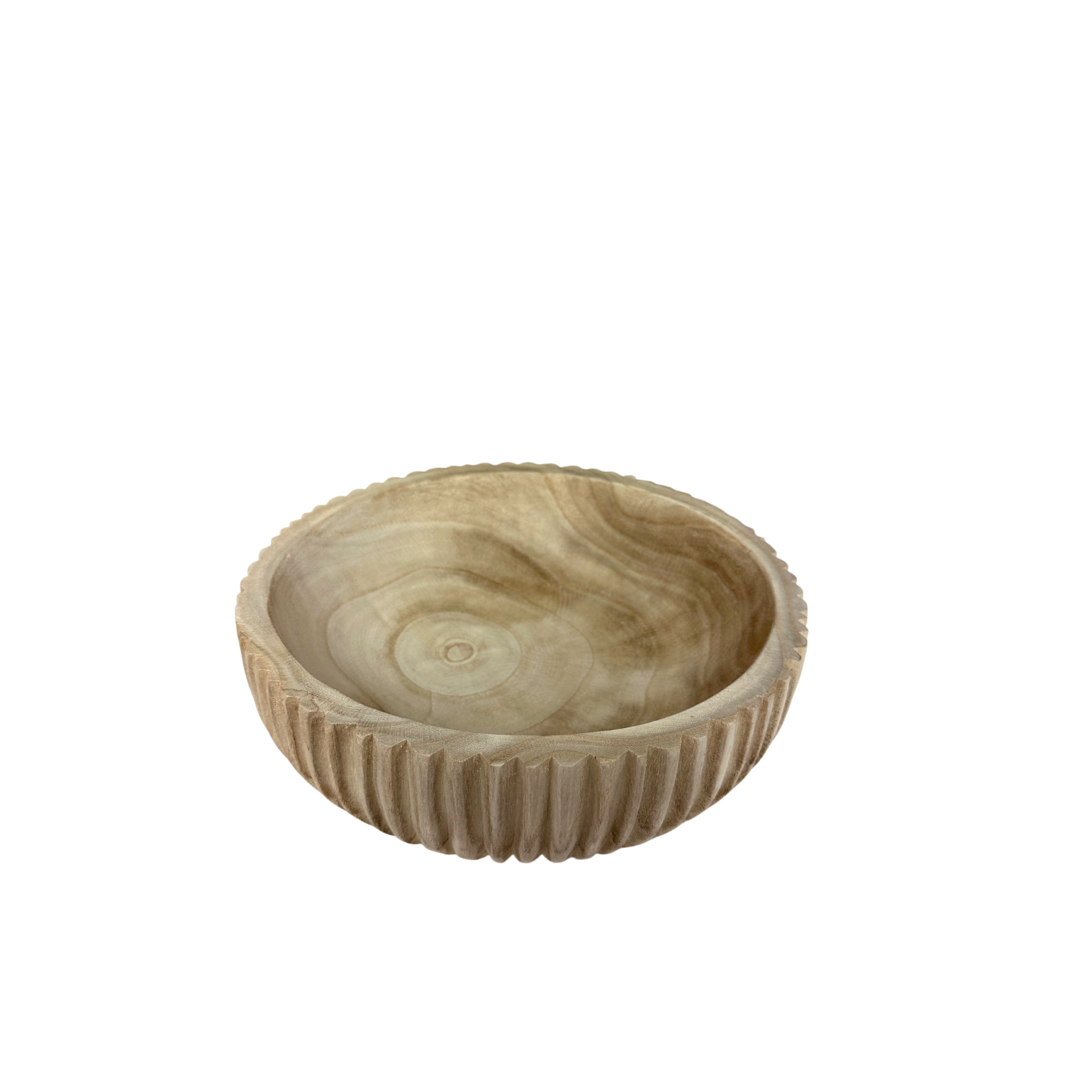 Round Natural Wood Bowl