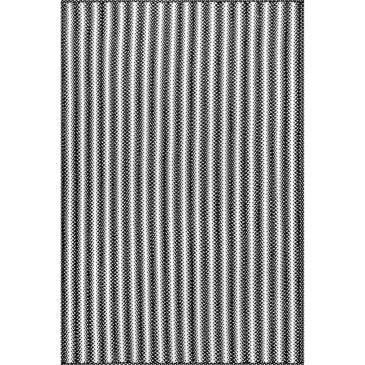 Kennedy Braided Stripes Indoor/Outdoor Area Rug