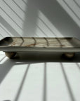 Concrete Rectangle Footed Tray