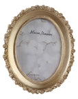 Gold Polyresin Oval Rosette Border Photo Frame - Cloth + Cabin