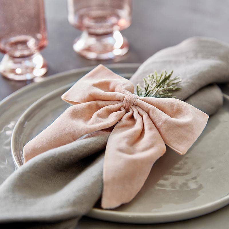 Velvet Bow Napkin Ties / Set of 4