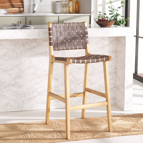 Adah Leather Bar Stool