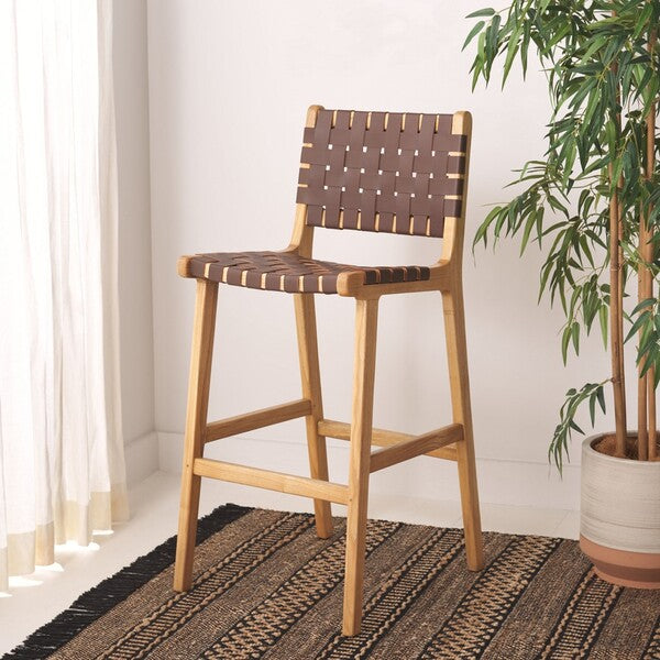 Adah Leather Bar Stool