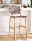 Adah Leather Bar Stool