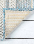 3x5 Ocean Blue Striped Indoor/Outdoor Rug