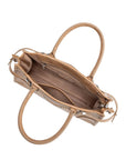 Rhonda Tan Recycled Vegan Leather Top Handle Bag