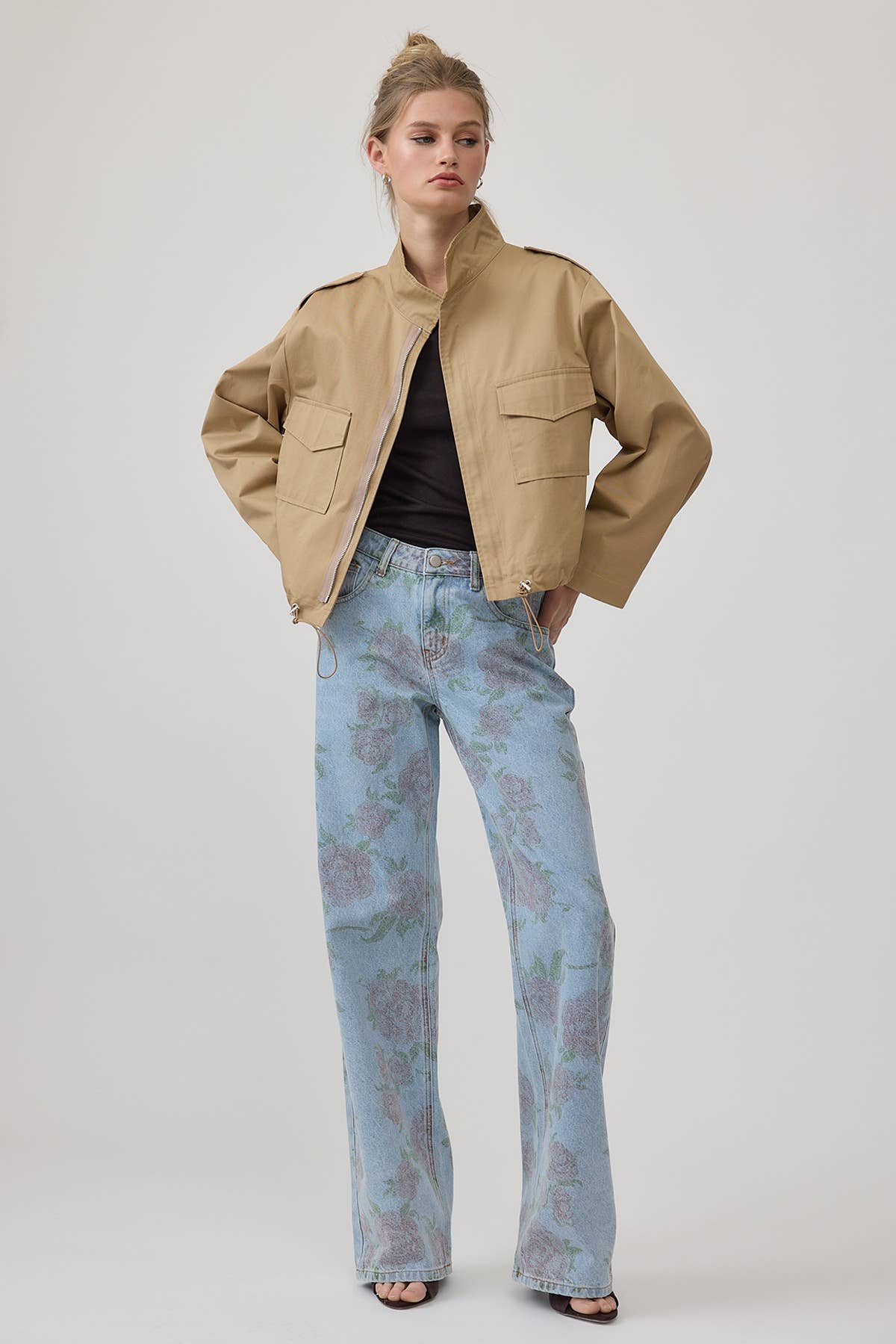 Monique Modern Cropped Utility Jacket