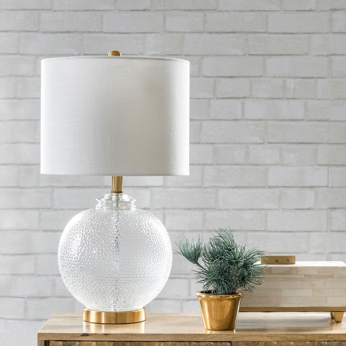 Elmira 23&quot; Glass Table Lamp