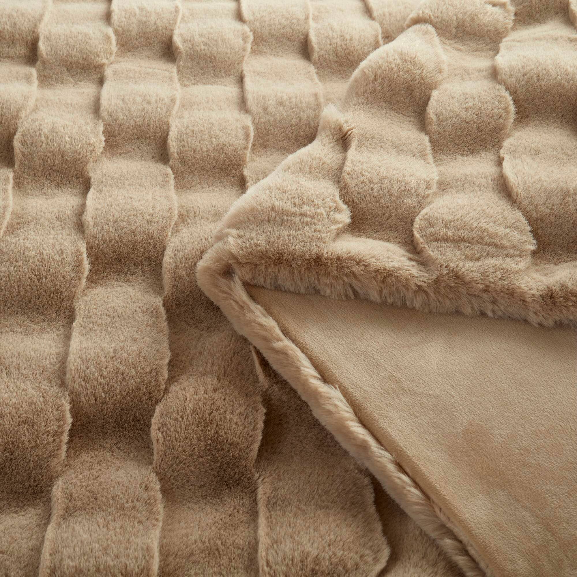 Faux Fur Velvet Throw Blanket