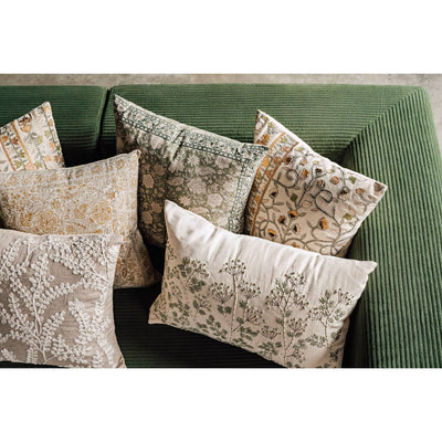 Celosia Block Print Pillow 18 x 18 inch