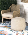 Braided Indoor/Outdoor Filled Ottoman Pouf