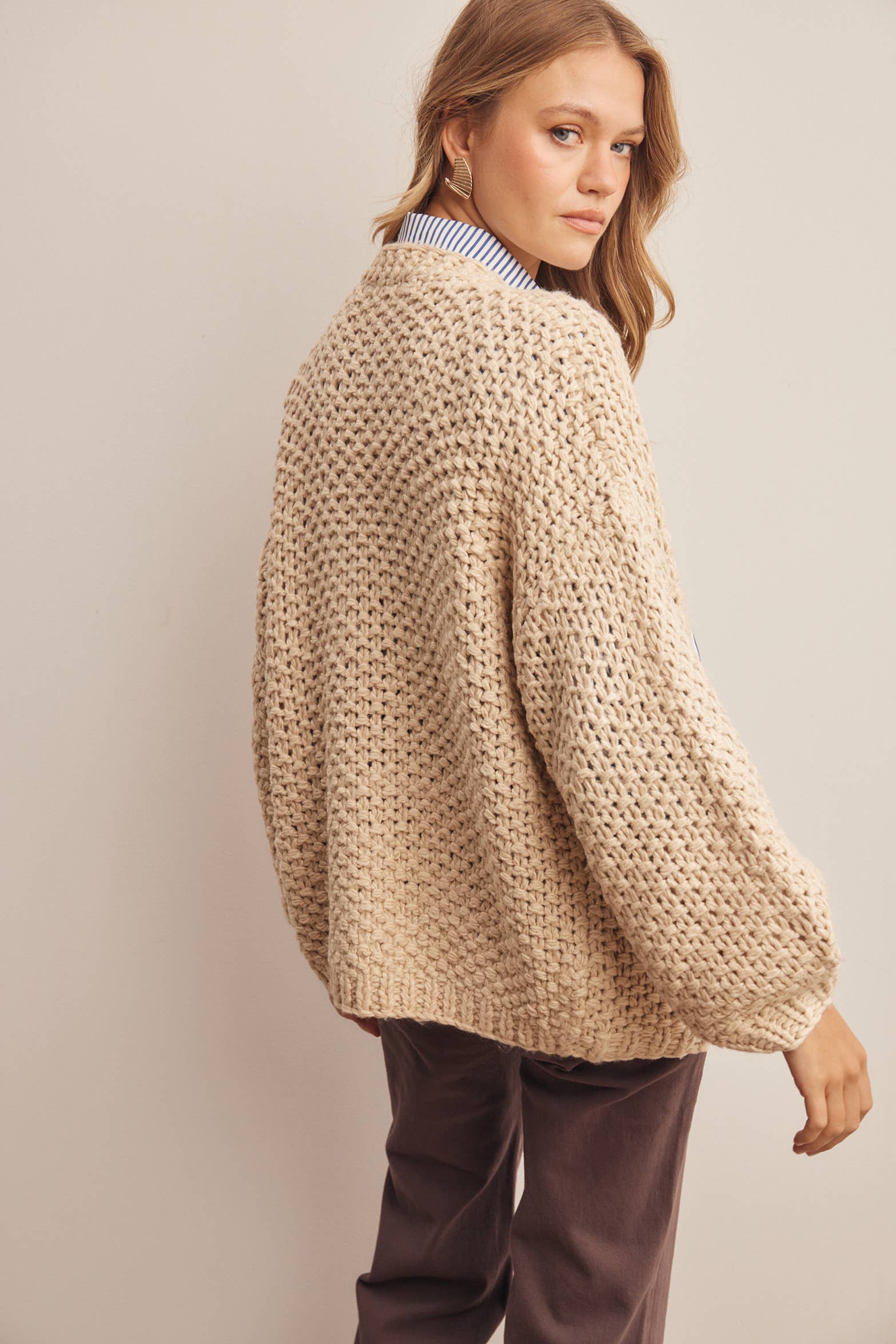 Aliza Handmade Chunky Knit Cardigan