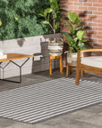 Kennedy Braided Stripes Indoor/Outdoor Area Rug