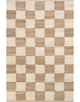 Christana Traditional Checkered Jute Area Rug