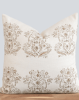 Pilar Floral Block Printed Pillow Cover