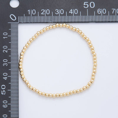3mm Minimalist Round Ball Stretch Bracelet