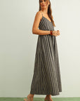 Maia Stripe Pattern Long Dress
