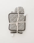 Keepsake Quilted Linen Oven Mitt + Potholder Set / Pewter