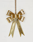 Dazzling Gold Metal Bow Ornament