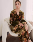 Velvet Floral Kimono Robe