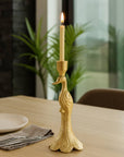 Gold Peacock Taper Candle Holder - Cloth + Cabin