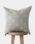 Fleur Gray Floral Pillow Cover