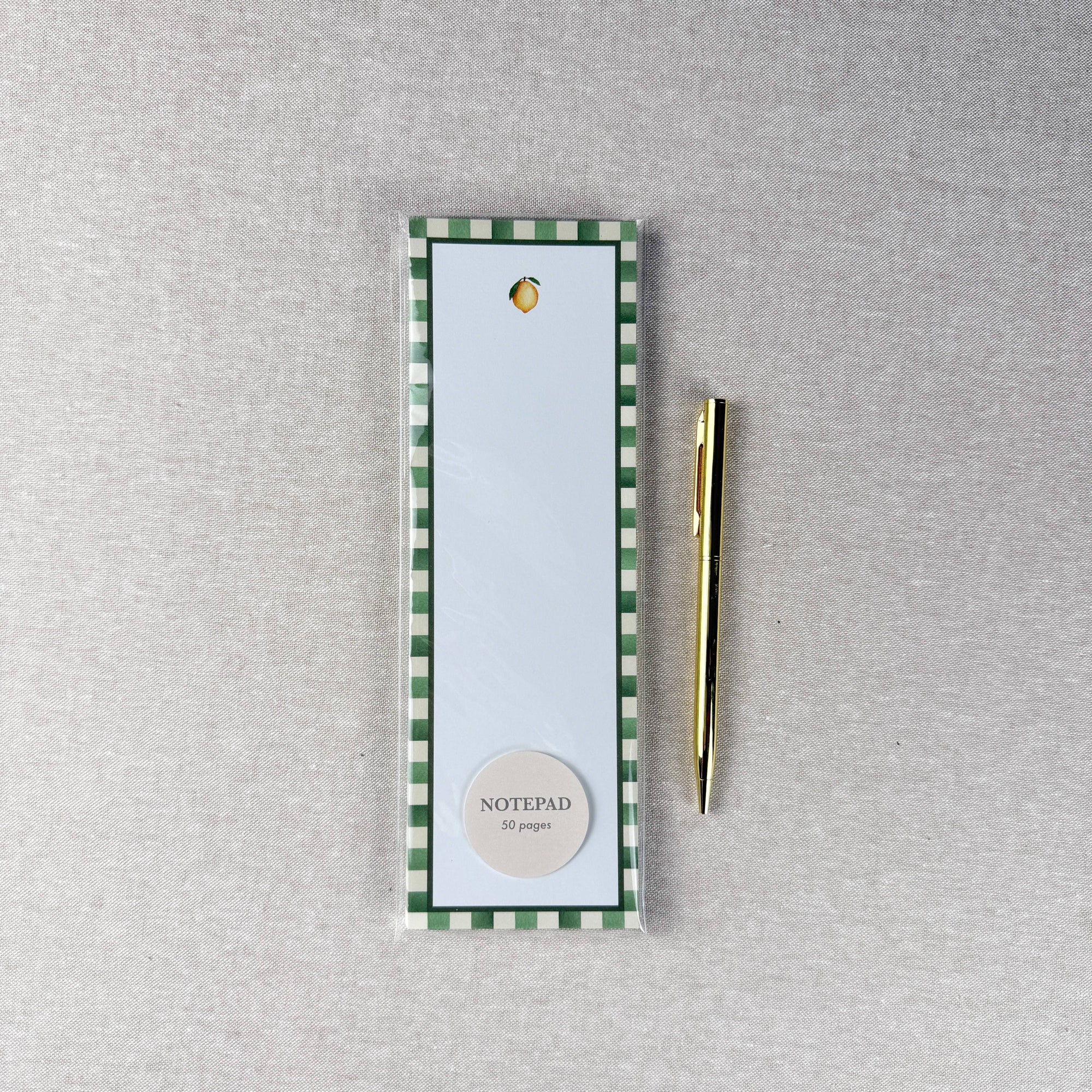 Lemon Watercolor Skinny Notepad - Cloth + Cabin