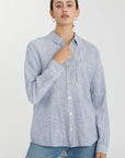 Harley-Hairline Stripe Button Down Shirt